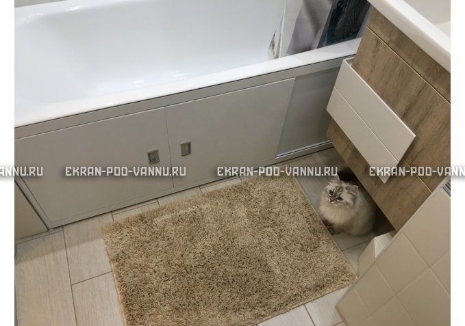 Экран из МДФ EMMY Монро 170 белый в алюминиевой раме – купить по цене 5800 руб. в интернет-магазине в городе Красноярск картинка 2