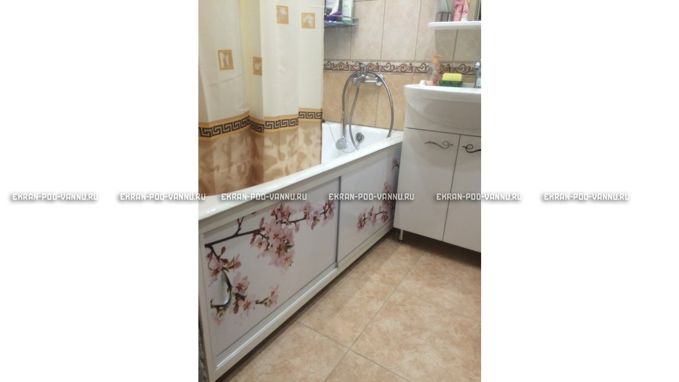 Раздвижной ФОТО экран - Белая акация – купить по цене 8500 руб. в интернет-магазине в городе Красноярск картинка 8