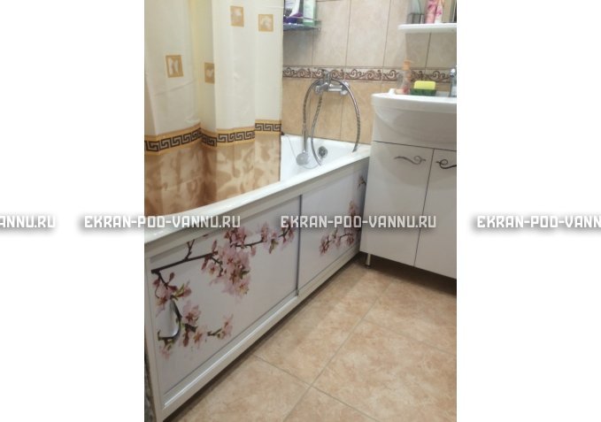 Раздвижной ФОТО экран - Белая акация – купить по цене 8500 руб. в интернет-магазине в городе Красноярск картинка 1