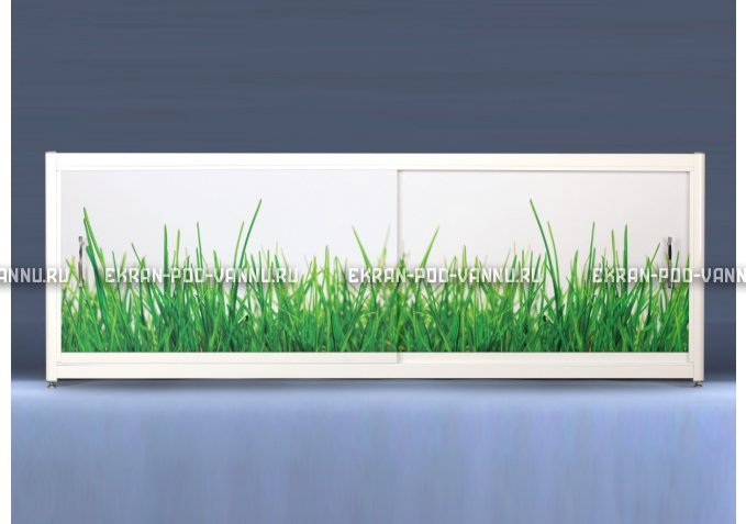 Экран на роликах EUROPLEX Трава – купить по цене 12400 руб. в интернет-магазине в городе Красноярск картинка 1
