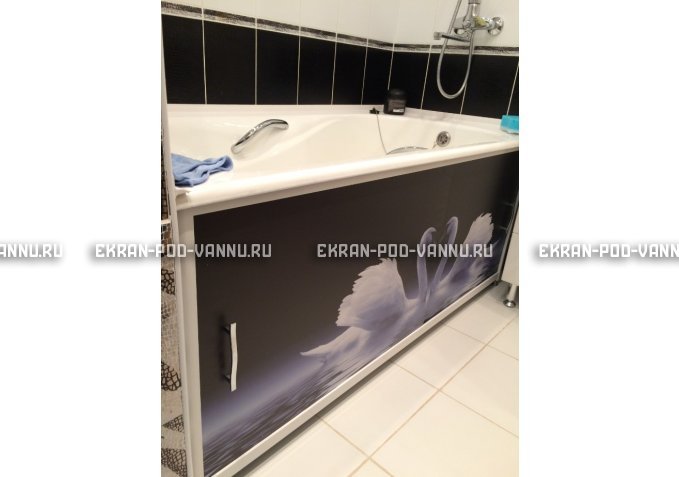 Раздвижной ФОТО экран - Лебеди – купить по цене 8500 руб. в интернет-магазине в городе Красноярск картинка 2