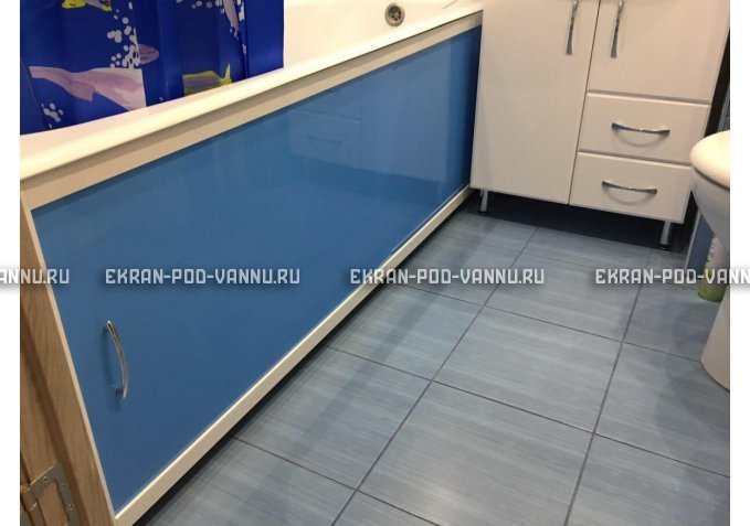 Раздвижной экран EUROPLEX Комфорт голубой – купить по цене 6750 руб. в интернет-магазине в городе Красноярск картинка 1