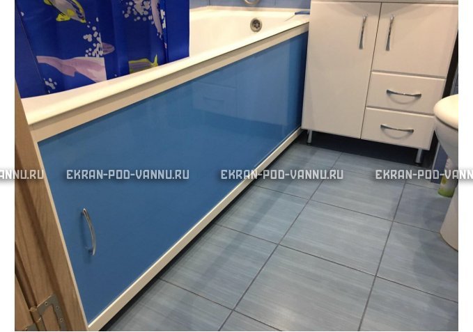 Раздвижной экран EUROPLEX Комфорт голубой – купить по цене 6750 руб. в интернет-магазине в городе Красноярск картинка 3