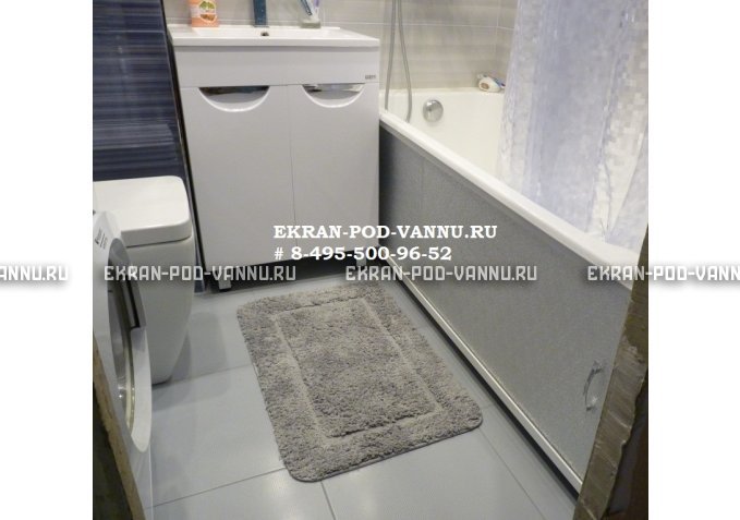 Раздвижной экран EUROPLEX Комфорт Серебро колотый лед – купить по цене 6550 руб. в интернет-магазине в городе Красноярск картинка 2