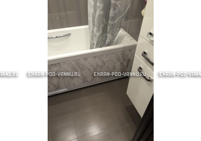 Раздвижной экран EUROPLEX Комфорт серый мрамор – купить по цене 6250 руб. в интернет-магазине в городе Красноярск картинка 3