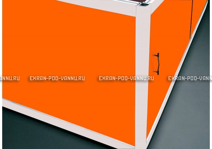 Угловой экран EUROPLEX Комфорт оранжевый – купить по цене 8180 руб. в интернет-магазине в городе Красноярск картинка 1