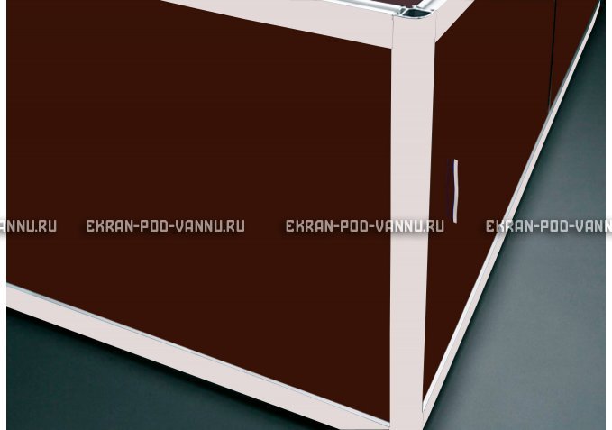 Угловой экран EUROPLEX Комфорт шоколад – купить по цене 8180 руб. в интернет-магазине в городе Красноярск картинка 1